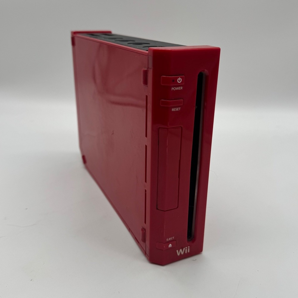 Nintendo Wii RVL-001 Console Red 25th Anniversary Mario Edition Tested Working